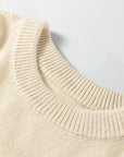 Stripe Reverse Seam Drop Shoulder Baggy Sweater