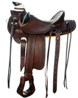 Western Horse Wade Saddle American Leather Ranch Roping Dark Brown Hilason