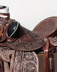 Western Horse Wade Saddle American Leather Ranch Roping Dark Brown