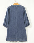 Autumn Tied Pleated Mini Dress