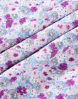 Floral Bubble Sleeve Shirred High Waist Maxi Dress