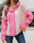 Hollievi Patchwork Hooded Oversize Pullover