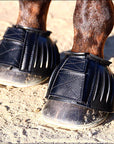 Large Professional Choice Easy On Rubber Horse Bell Boots Black