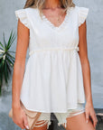 Ashley Trim Flutter Flowy Top