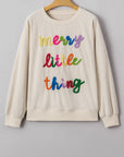Sylevi Graphic Ribbed Loose Sweatshirt