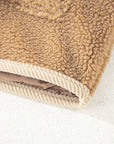 Fleece Corduroy Patchwork Button Up Jacket