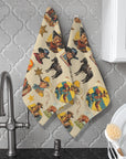 Vintage Cowboy Collage Set of 2 Dish Towels Made in America