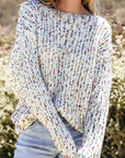 Scarlett Confetti Reversible Twist Sweater