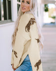 Harper Print High Hem Sweater