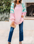 Vanessa Patchwork Raglan Pullover Top