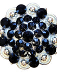Black Crystals Berry Headstall Saddle Cowgirl Hilason