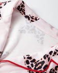 Leopard Star Bow Tie Top and Short Pajama Set