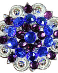 1 Piece Western Screw Back Conchoberry Glass S Bling 1.5 In Tack Cowgirl