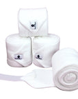 White Classic Equine Tack Horse Polo Leg Wraps Set Of Four