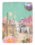 Desert Cowgirl Throw Blanket 60" x 80" Made in USA