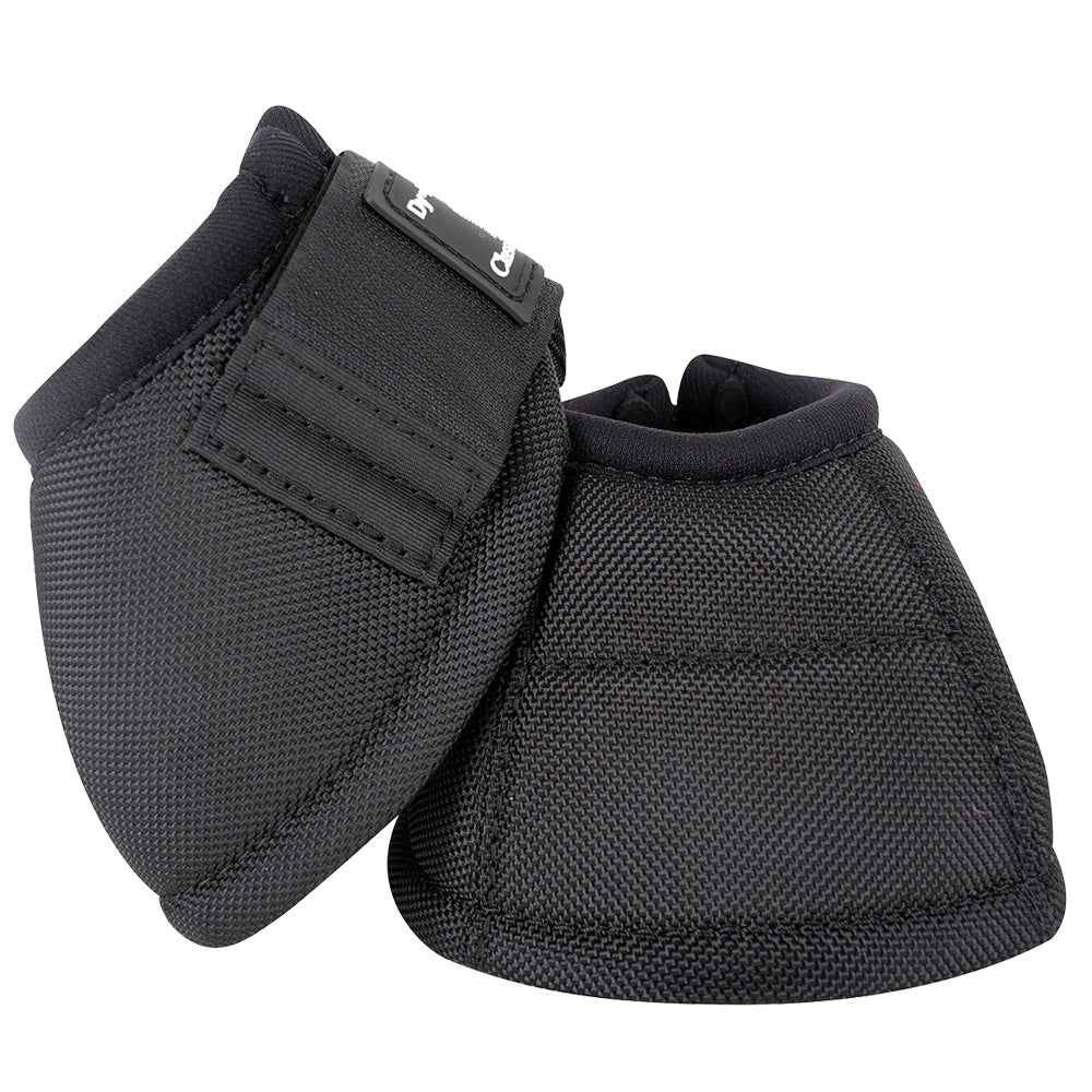 Large Black Classic Equine No Horse Turn Bell Boots Pair