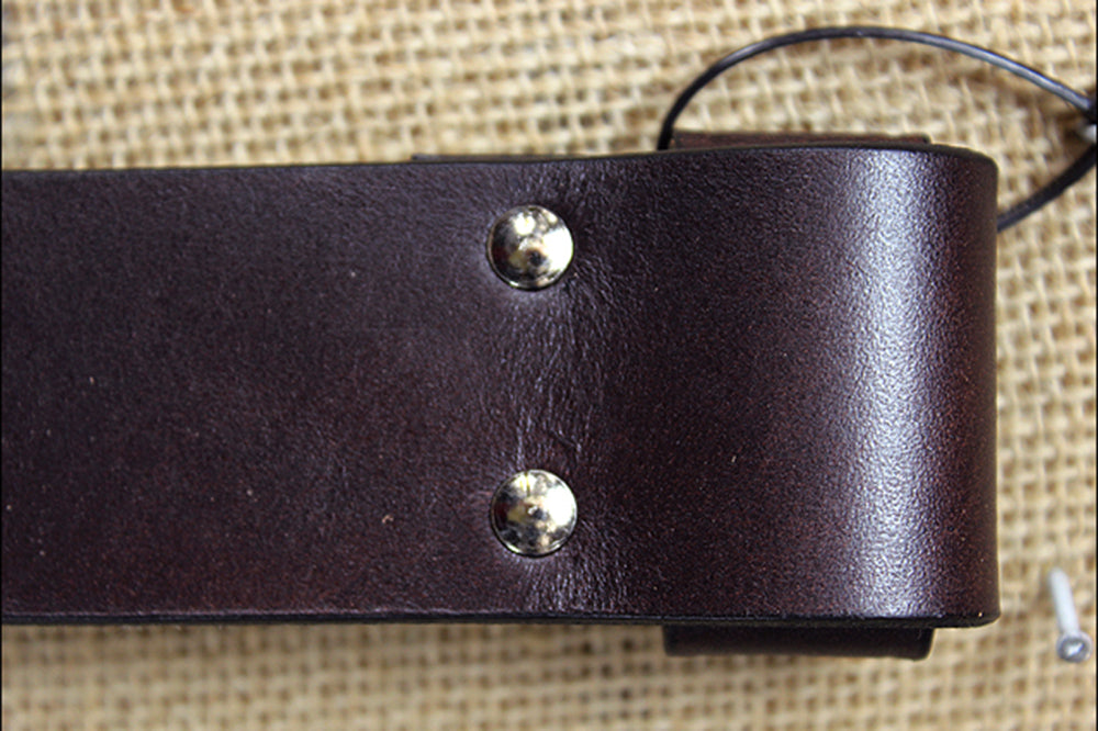 Hilason Western Tack Horse Dark Brown Leather Flank Cinch Billet