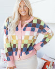 Kiara Pattern Front Cardigan Sweater