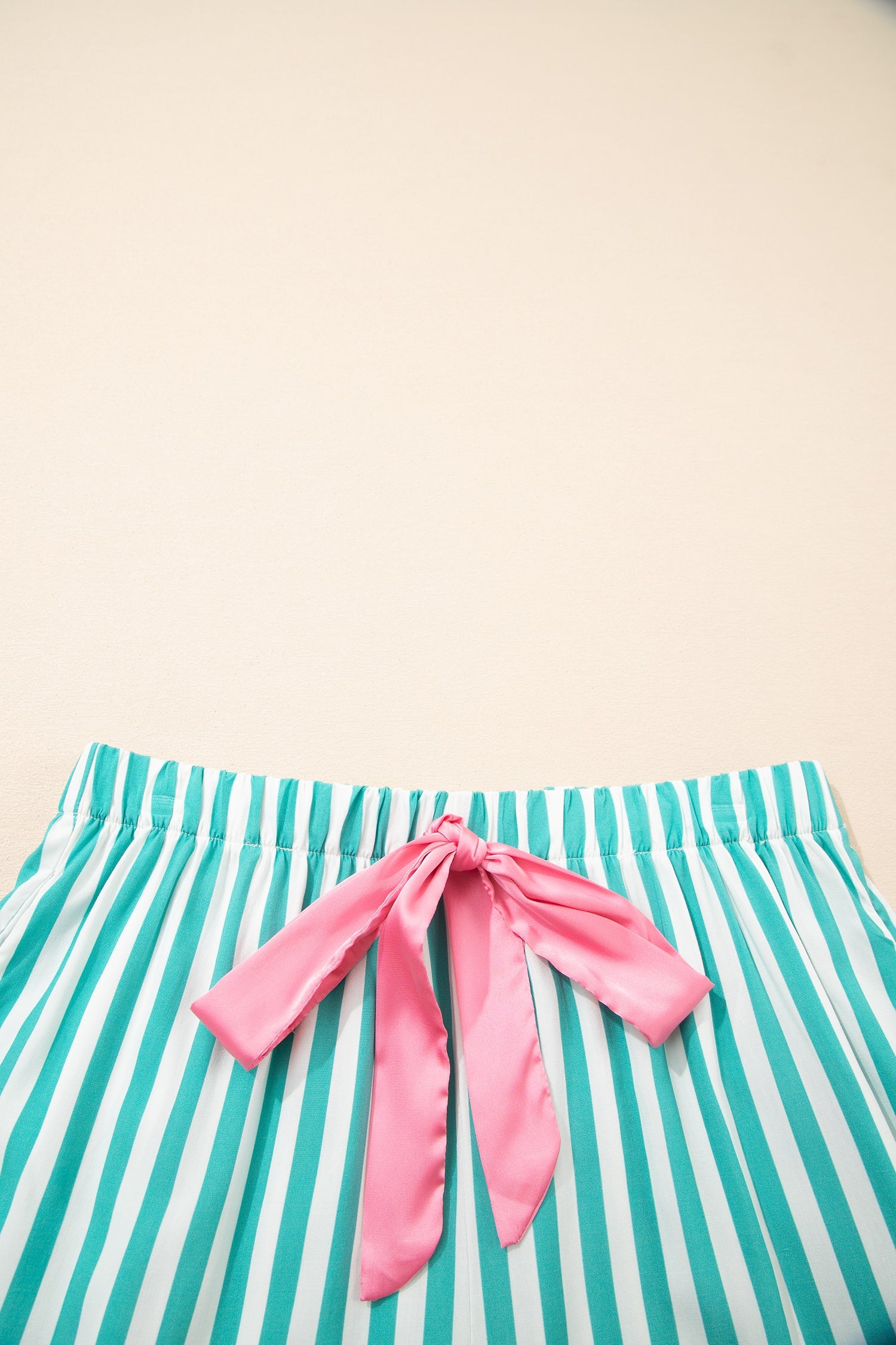 Stripe Ricrac Trim Shirt &amp; Drawstring Shorts Set