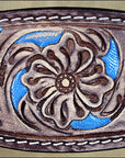Hilason Western Horse Breast Collar Headstall American Leather Brown Turquoise