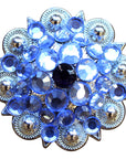 Hilason Western Berry Conchos Glass Rhinestones Bling 1.5" Tack Cowgirl