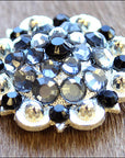 Grey Black Crystal Silver Berry Concho Rhinestone Bling Headstall Saddle