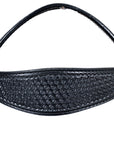 HILASON Western Horse Headstall Breast Collar Set Tack Genuine American Leather Basket Weave Black