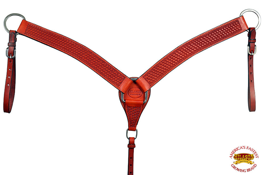 HILASON Western Horse Headstall Breast Collar Set Tack Genuine American Leather