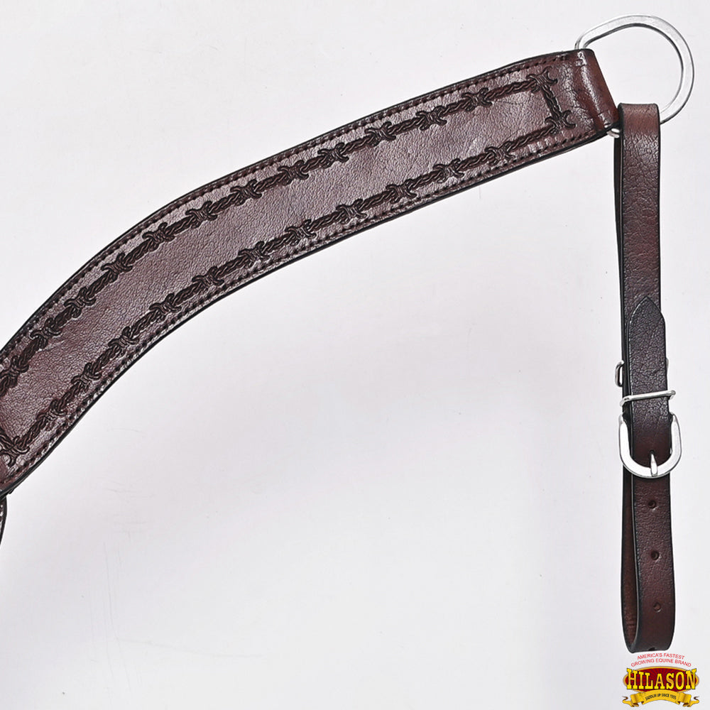 HILASON Western Horse Headstall Breast Collar Set Tack Genuine American Leather