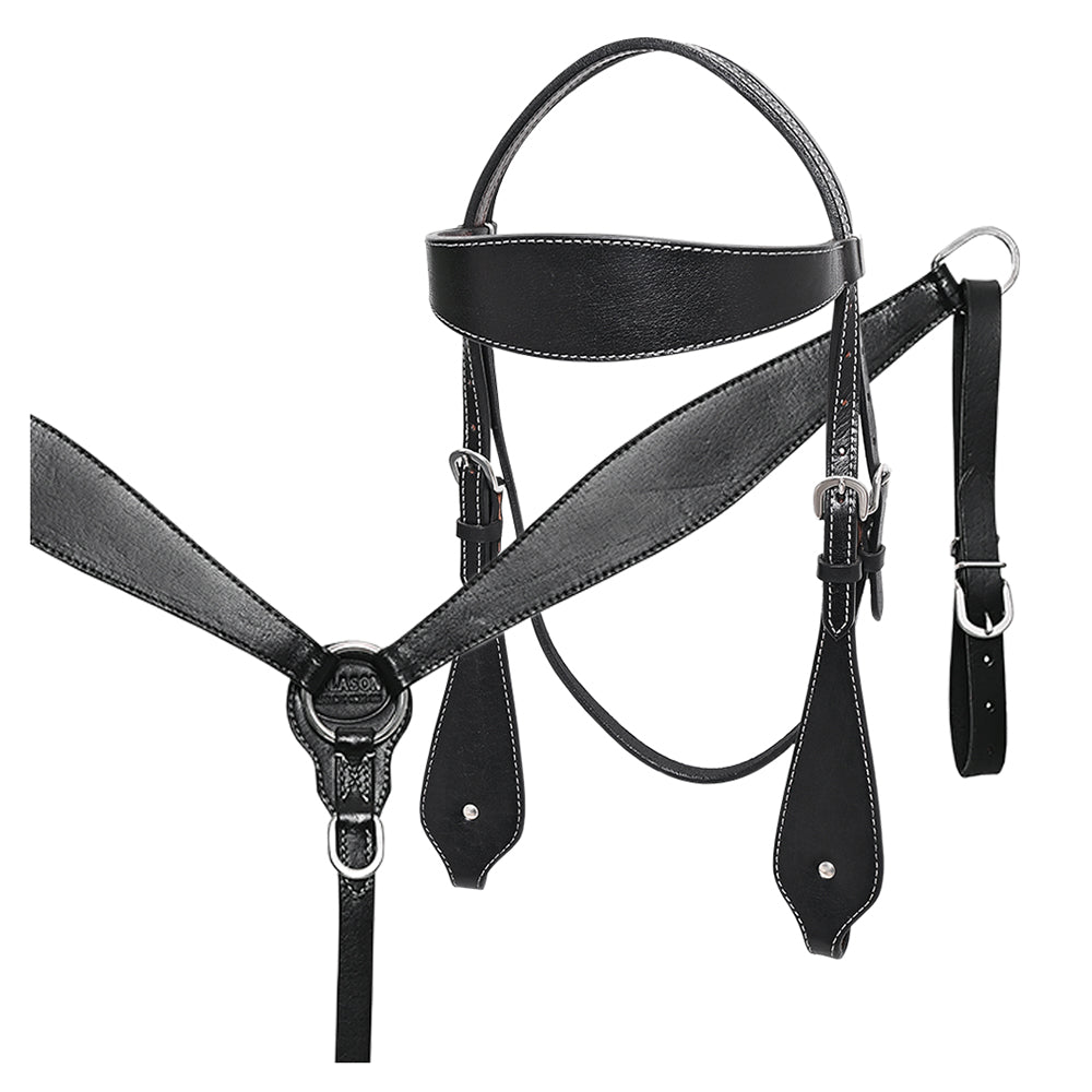 HILASON Western Horse Headstall Breast Collar Set Tack Genuine American Leather