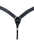HILASON Western Horse Headstall Breast Collar Set Tack Genuine American Leather Basket Weave Black