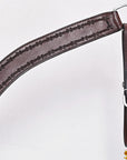 HILASON Western Horse Headstall Breast Collar Set Tack Genuine American Leather Barb Wire Dark Brown