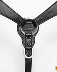 HILASON Western Horse Headstall Breast Collar Set Tack Genuine American Leather Plain Black