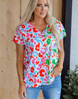 Ruthie Print Short Sleeve Blouse