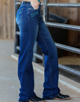 YOAKUM TROUSERS TURQUOISE POCKET