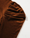 Josephine Puff Sleeve Velvet Top