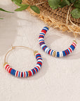 Eden Beaded Large Hoop Earrings