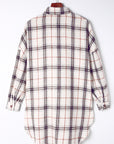 Plaid Side Slit Oversized Shacket