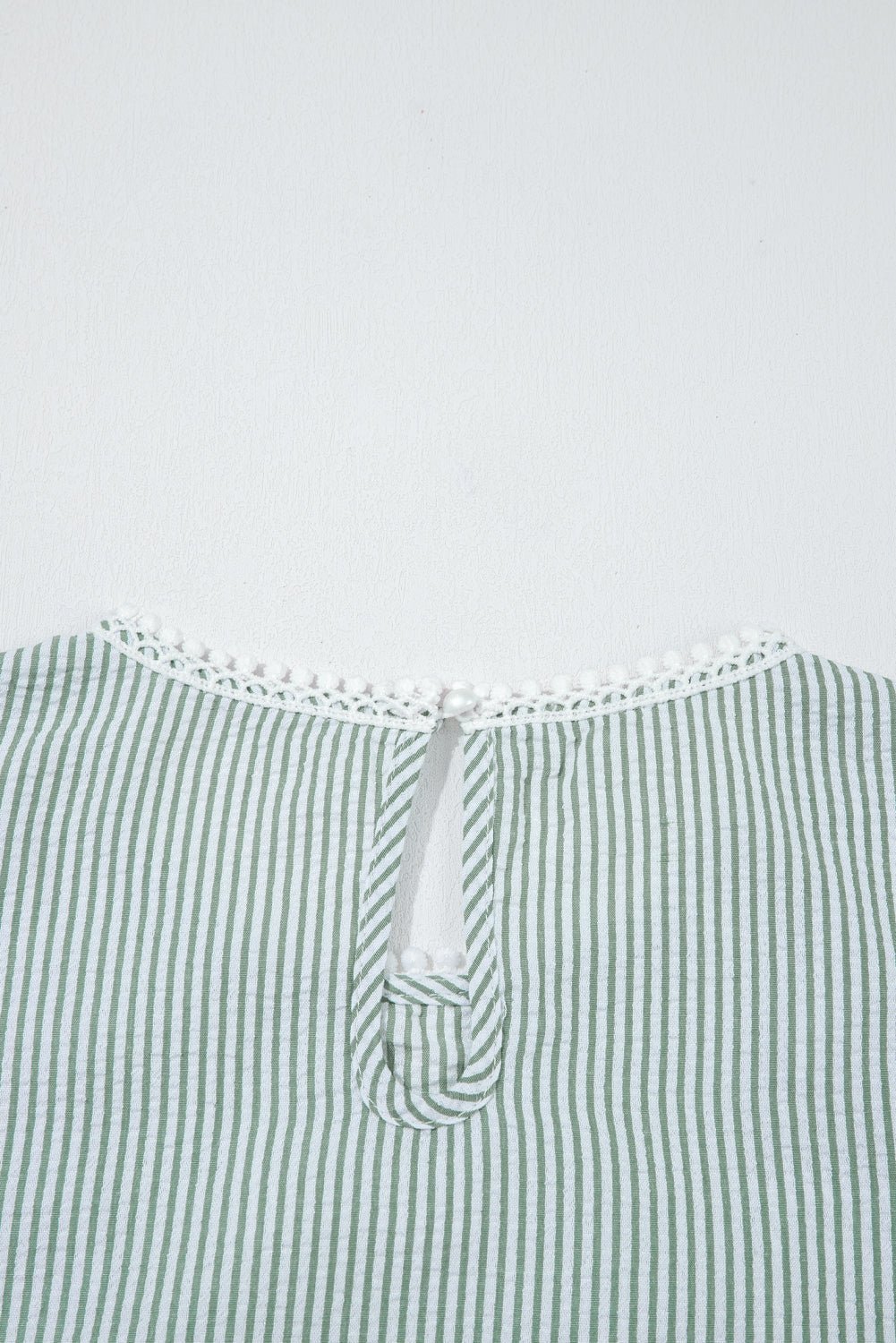 Meredith Stripe Lace Patchwork Crew Neck Tank Top