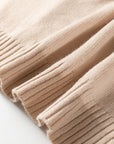 Solid Ribbed Trim Deep V-Neck Sleeveless Tunic Sweater