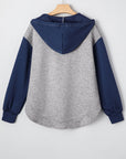 Zariyah Block Patchwork Drawstring Hoodie