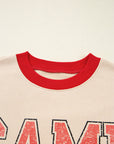 GAME DAY Varsity Stripe Crewneck Sweatshirt