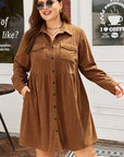 Galilea Corduroy Full Collared PLUS Shirt