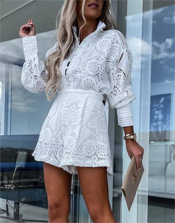 The Hamptons Vintage Lace Short Set