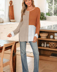 Zendaya Block Knit Loose Sweater
