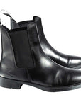Horze Signature Pull-On Paddock Boots PU Leather Cambrelle Lining Elastic Sides