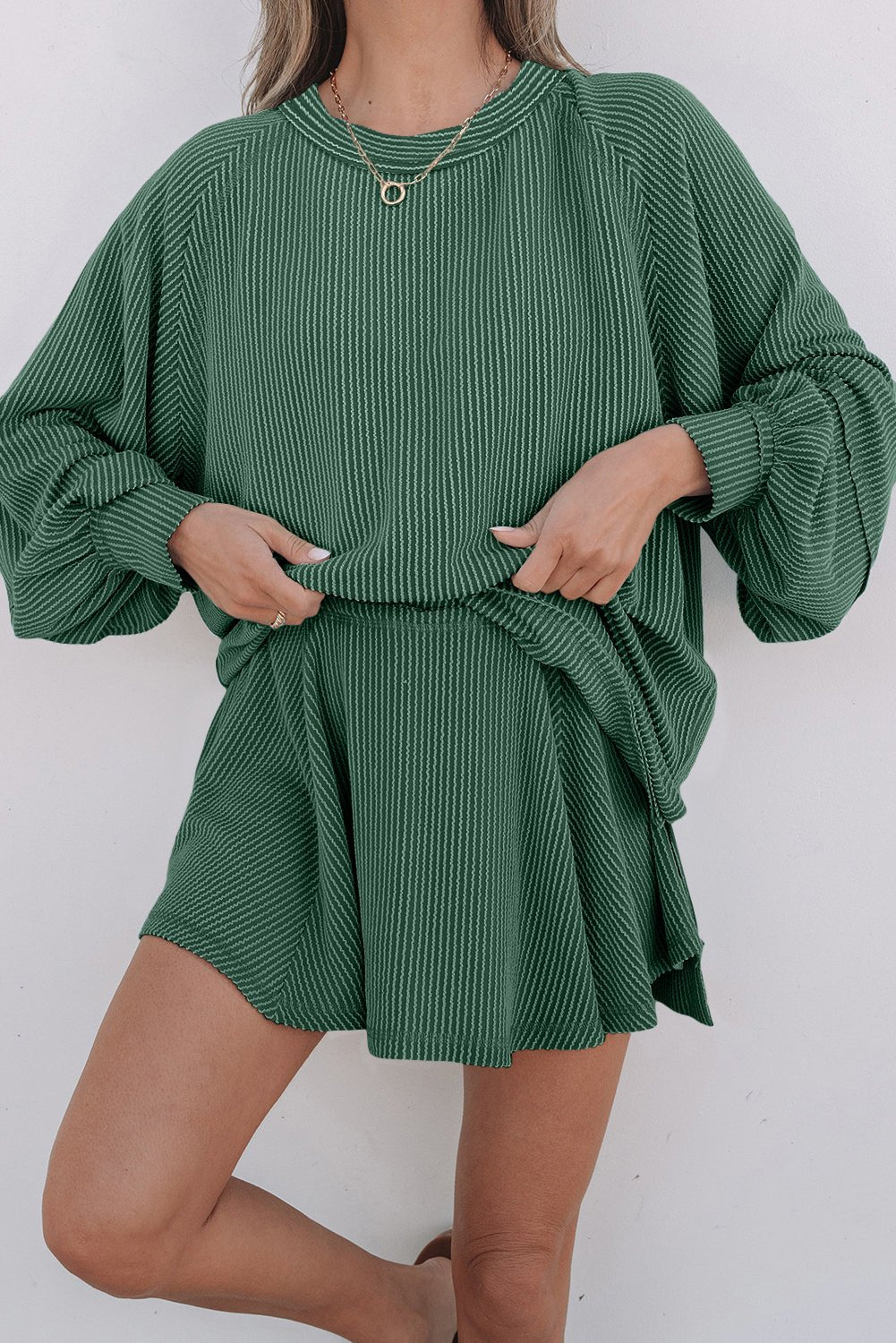 Scarlett Corded Lantern Sleeve Top