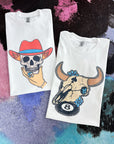 Retro Longhorn TEE or CREWNECK