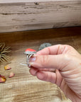 Ring - Size 8  -Red Spiny & Sterling Silver