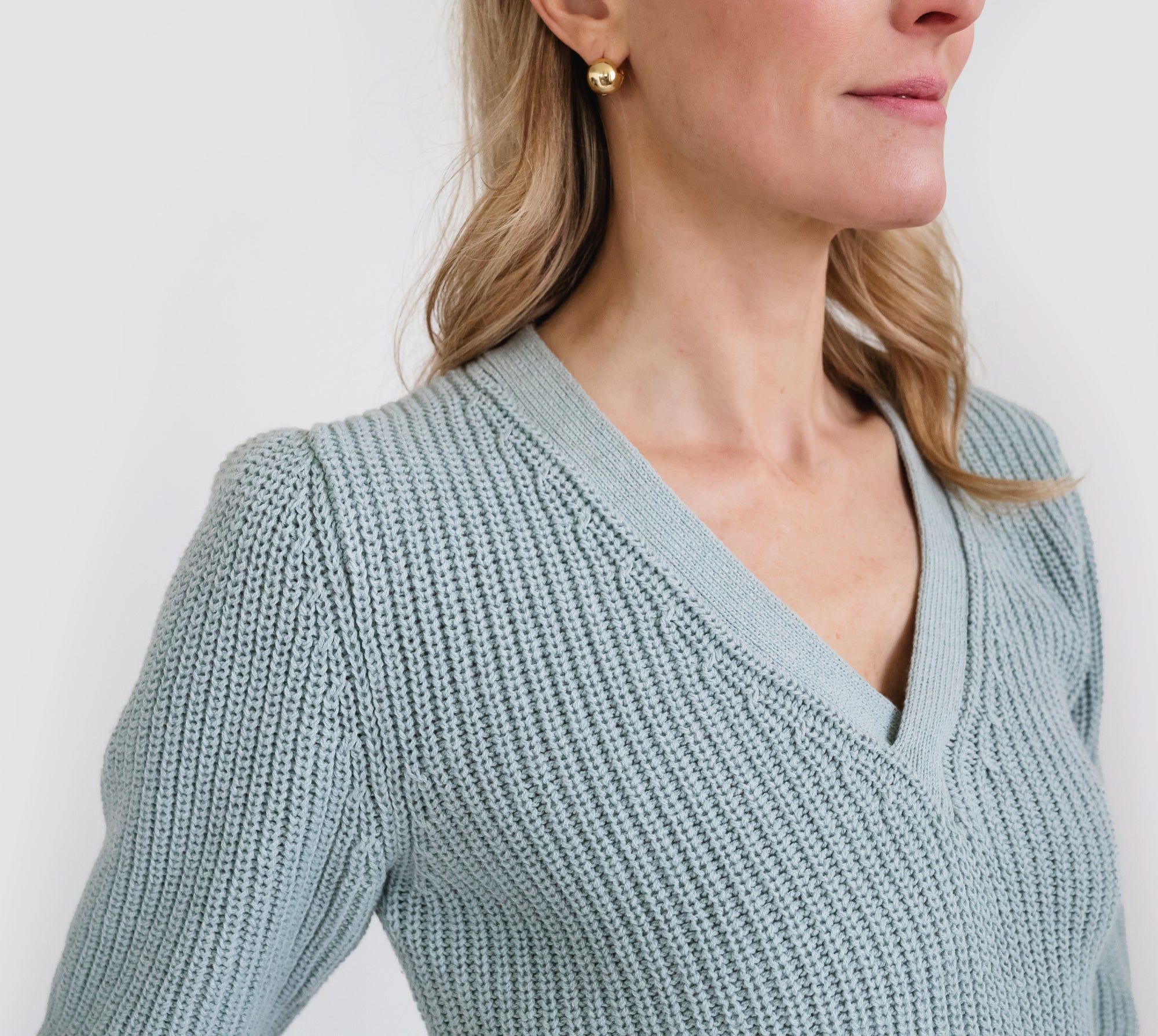 MASON'S DAUGHTER | Cropped Melissa Sweater, Soft Blue